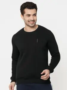 Sweet Dreams Men Black Solid Sweatshirt