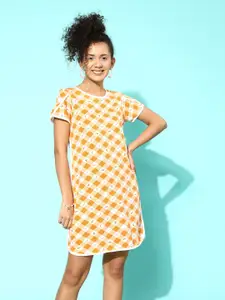 DressBerry Pure Cotton Checked Nightdress