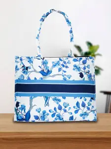 Crazy Corner Floral Printed Canvas Handheld Bag Handbags