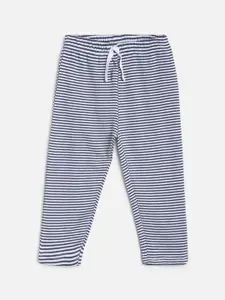 MINI KLUB MINI KLUB Infant Boys Blue Striped Pure Cotton Track Pants