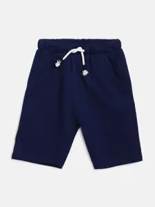 MINI KLUB Boys Navy Blue Cotton Shorts