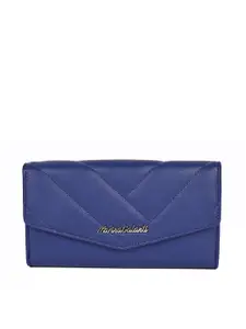 Marina Galanti Women Blue Textured Two Fold Wallet