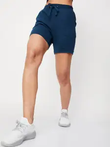 max Women Blue Sports Shorts