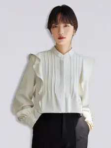 JC Collection Women Off White Casual Shirt