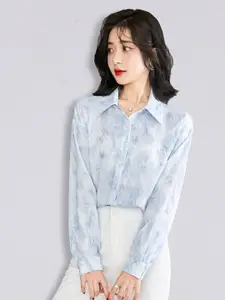 JC Collection Women White Printed Casual Shirt