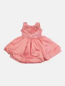 V-Mart Peach-Coloured Satin Dress