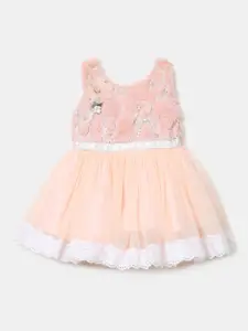 V-Mart Girls Peach-Coloured Dress
