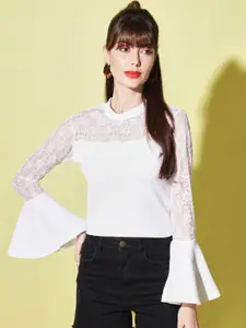 BUY NEW TREND Women White Solid Top