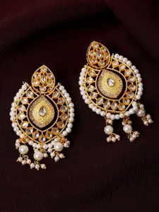 ZeroKaata Women Lime Green Contemporary Drop Earrings