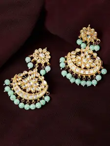 ZeroKaata Women Gold-Toned Contemporary Chandbalis Earrings