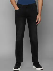 Louis Philippe Jeans Men Black Slim Fit Light Fade Cotton Jeans