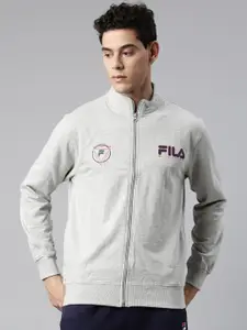 FILA Men Grey Solid Faiz Sporty Jacket