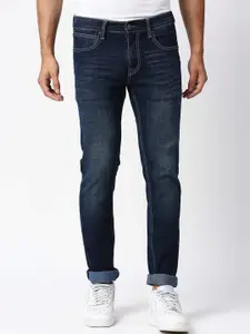 Pepe Jeans Men Blue Slim Fit Clean Look Heavy Fade Stretchable Jeans