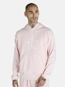 Puma Men Pink Solid Cotton Relaxed Fit Sweatshirt