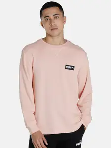 Puma Men Pink Fusion Crew Sweatshirt