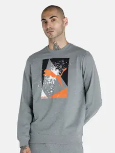 Puma Men Grey PUMA X 1DER Graphic Crew Cotton Sweatshirt