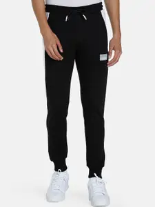 Puma Men Black & White Avenir Graphic Cotton Sweatpants