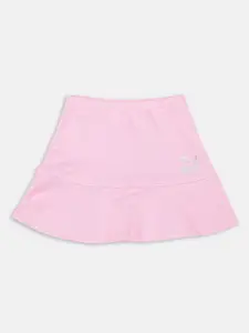 Puma Girls Pink Solid Prep Regular Fit Skirt