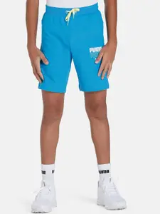 Puma Boys Graphic Logo Youth Shorts Drawstring Solid Regular Fit Sports Shorts