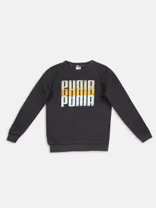 Puma Boys Black Summer Squeeze Crew Ii B Regular Fit Sweatshirt