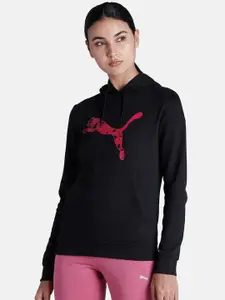 Puma Women Graphic Printed Cotton Regular Fit Pullover Sweatshirts