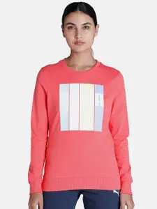 Puma Women Printed Cotton Regular Fit Sweatshirt