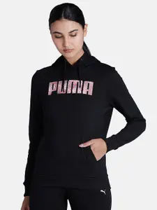 Puma Women Graphic Cotton Regular Fit Sweatshirt