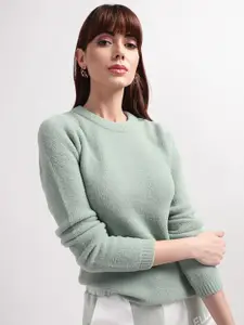 ELLE Women Green Pullover