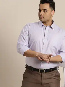 Sztori Plus Size Pure Cotton Striped Formal Shirt