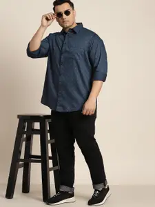 Sztori Plus Size Pure Cotton Printed Casual Shirt