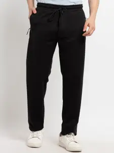 Status Quo Men Black Solid Cotton Track Pants