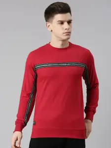 Proline Active Men Red Solid Sweatshirt
