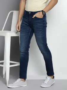 The Indian Garage Co Men Slim Fit Light Fade Stretchable Jeans