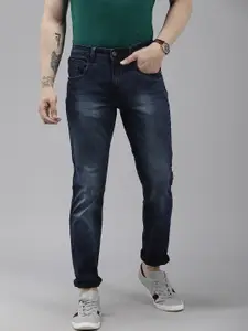 VAN HEUSEN DENIM LABS Men Slim Fit Heavy Fade Stretchable Jeans