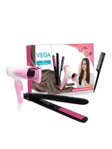 VEGA 3-in-1 Hair Styling Hair Straightener + Dryer + Comb Combo - VGGP-07