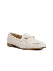 London Rag Women Beige Textured Loafers