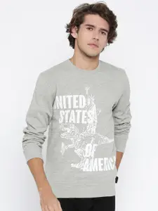 Celio Men Grey Printed Sweatshirt