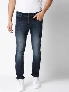 Pepe Jeans Men Blue Tapered Fit Low-Rise Clean Look Light Fade Stretchable Jeans