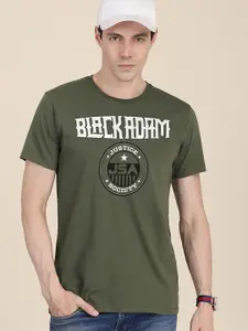 Free Authority Men Black Adam Green Printed T-shirt