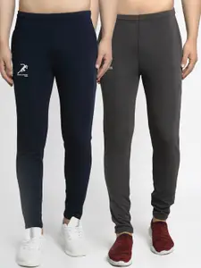 GRACIT Men Pack Of 2 Solid Running Track Pants