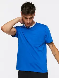 FOREVER 21 Men Blue Printed T-shirt