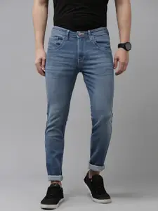 V Dot Men Skinny Fit Light Fade Stretchable Mid-Rise Jeans
