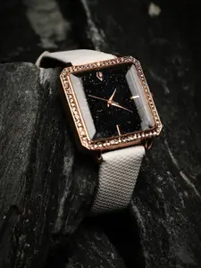 HAUTE SAUCE by  Campus Sutra HAUTE SAUCE by Campus Sutra Women Black  Analogue Watch AW22_HSWC1057-White