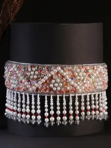 Adwitiya Collection Women Cream-Coloured & White Choker Necklace