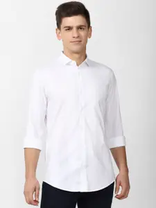 Peter England Men White Slim Fit Formal Shirt