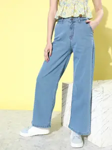 DressBerry Women Smoky Blue Flared 90's Hollaback Extra room denims Jeans