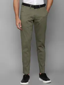Louis Philippe Sport Men Olive Green Slim Fit Chinos Trousers