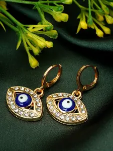 Ferosh Gold-Toned & Blue Gold Plated Contemporary Drop Earrings
