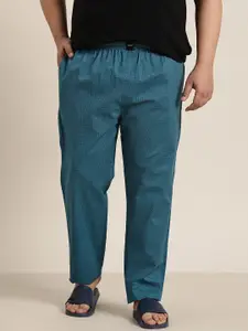 Sztori Men Plus Size Pure Cotton Printed Lounge Pants