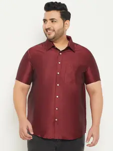 bigbanana Men Plus Size Red Comfort Casual Shirt